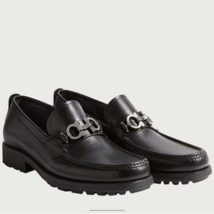 Salvatore Ferragamo
Men's Black David Leather Loafers